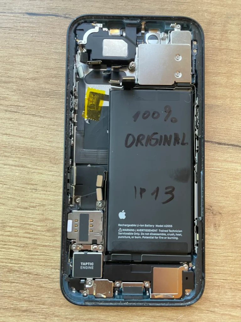 iphone 13 korpusas su visomis detalėmis ir 100% originali baterija (Grade B)