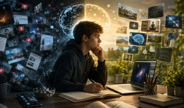 Kaip išmokti turiningai leisti laiką internete? Mokslinis ir psichologinis žvilgsnis į „aklą“ naršymą, dėmesį ir proto estetiką