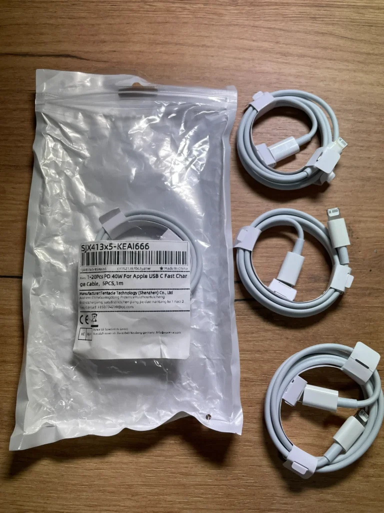 Lightning laidas 40W greitam įkrovimui 1 metro (naujas)
