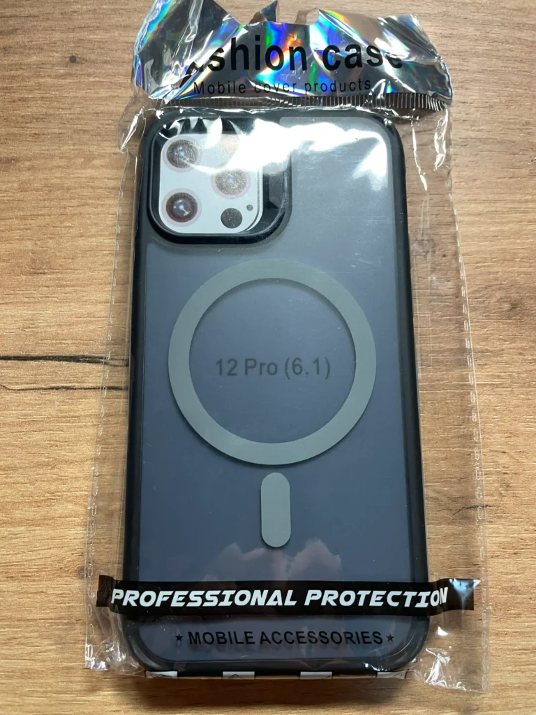 iphone 12 / 12 Pro universalus juodai pilkas permatomas dėklas geros kokybės naujas