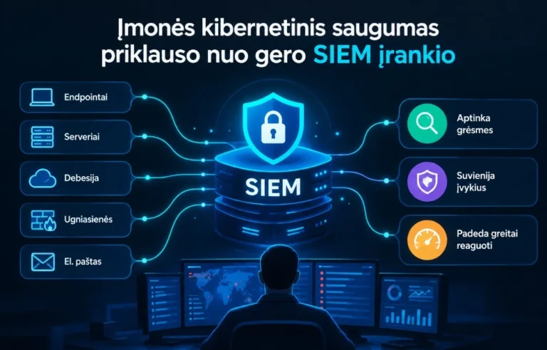 Įmonės kibernetinis saugumas priklauso nuo gero SIEM įrankio