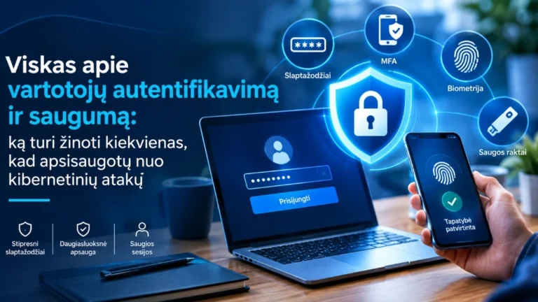 Viskas apie vartotojų autentifikavimą ir saugumą: ką turi žinoti kiekvienas, kad apsisaugotų nuo kibernetinių atakų
