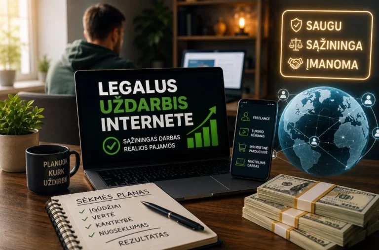 Legalus uždarbis internete – ar įmanoma sąžiningai užsidirbti internete?