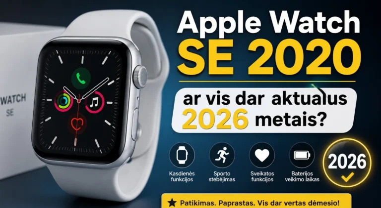 Apple Watch SE (2020) 2026 metais: Ar verta jį pirkti šiandien?